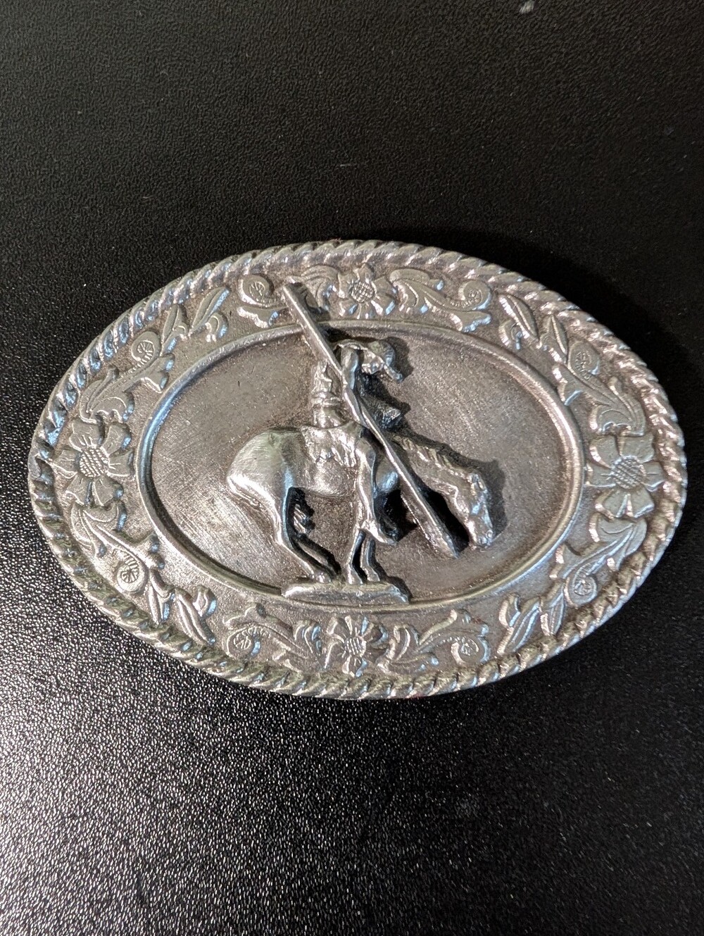 Vintage Siskiyou Buckle Co 1988 Western Cowboy Horse Belt Buckle